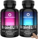 Nootrope hersensupplementen voor geheugen, focus en helderheid - Advanced Brain Booster Capsules for Men & Women with Choline, DMAE, Fosfatidylserine and Bacopa (60Ct 2pack)
