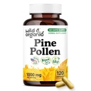 Wild & Organic Pine Pollen for Men Capsules 1000 mg - Men's Overall Support - Pine Pollen Powder Supplement - Pinus Massoniana Extract - Vegan, No Fillers, Non-GMO - 120 Count