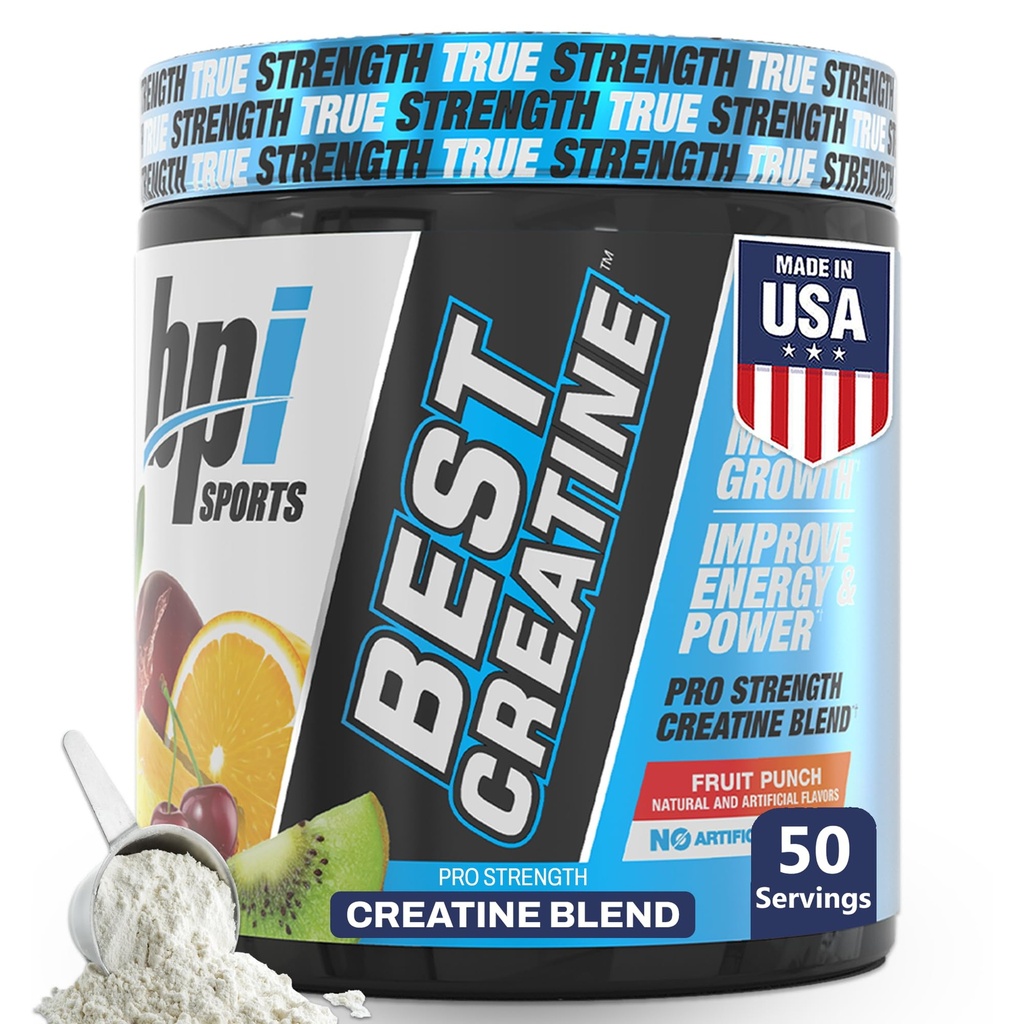 BPI Sport Beste Creatine - Creatine Monohydraat Poeder voor mannen & Women, Himalaya Zout - Kracht, Pomp, Endurance, Spiergroei, Spier Definitie - Geen Bloat 