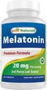 Best Naturals Melatonine 20mg 240 tabletten - Drugvrije nachtelijke slaaphulp - Non-GMO & Glutenvrij