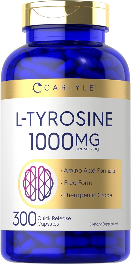 Carlyle L Tyrosine Capsules 1000mg 300 Telling 