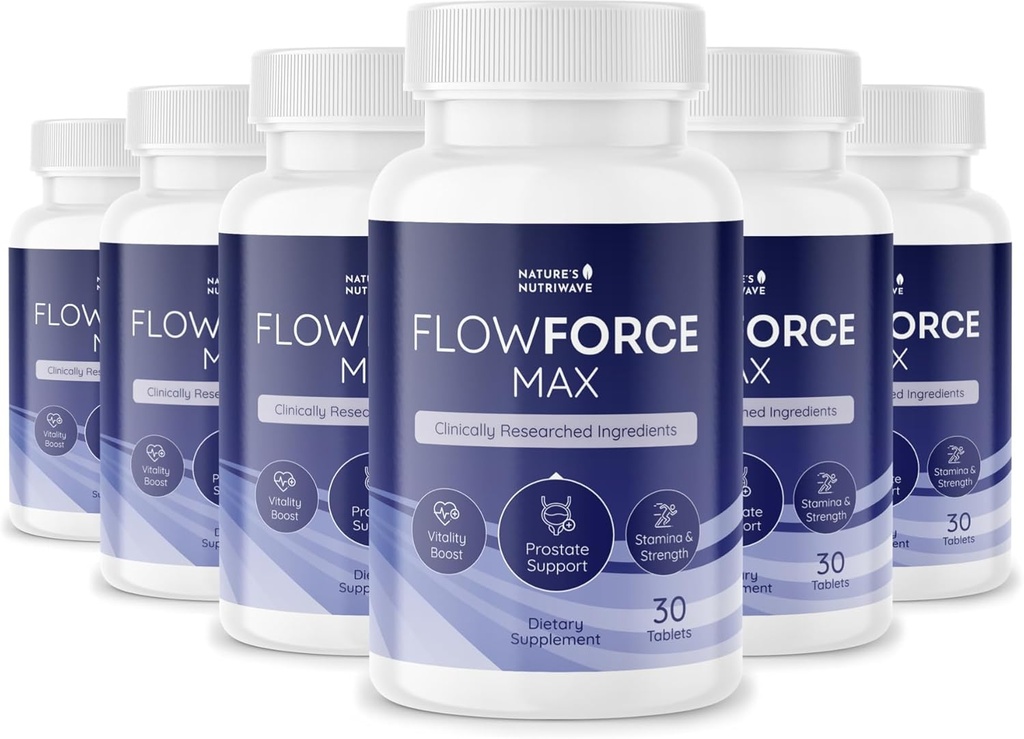 FlowForceMax Herbal Support Supplement - Natural Plant Based Formula met Saw Palmetto Extract 