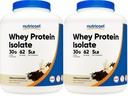Nutricost Isolate Whey Protein Powder, Vanilla, 5 pounds (Pack of 2)