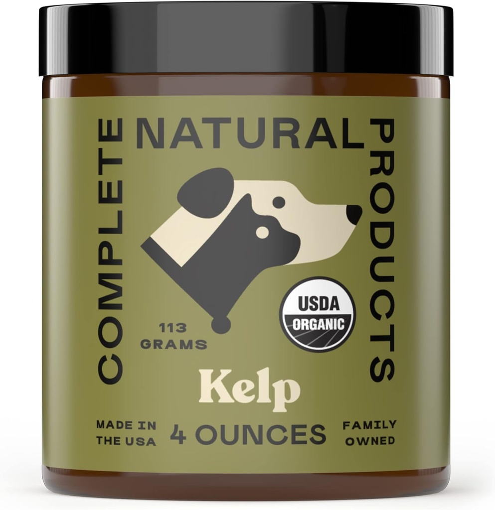 Complete Natuurlijke Producten Biologische Kelp Poeder voor Huisdieren - 4oz - Pure Biologische Kelp Poeder
