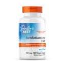 Doctor's Best Benfotiamine 150mg Supplement - Bioavailable Vitamin B1 for Men & Women, Benfotiamine B1 Capsules, Supports Nerve & Metabolic Health, Antioxidant Support, Non GMO, Vegan -120 Veggie Caps