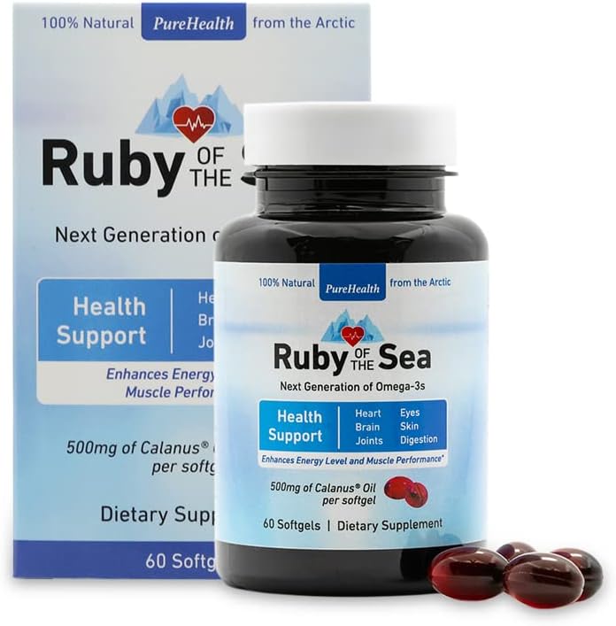 Supplément huile marine - Tous les acides naturels de Calanus Oil, Astaxanthine, Oméga-3 et gras - Suppléments nutritionnels pour la santé du coeur et du cerveau