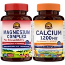 Vitalitown Calcium Magnesium & D3 Bundle: High Absorption Calcium for Bone & Immune Support with Gentle Stomach Magnesium Complex, NSF Certified