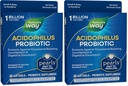 Façon de la nature Acidophilus Perles probiotiques, soutient l'équilibre digestif et la santé des intestins, la constipation occasionnelle et la blouse*,1 cultures de milliards,30 softgels,(paquet de 2)