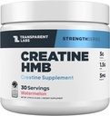 Laboratoires transparents Creatine HMB - Poudre monohydratée de créatine avec HMB pour la croissance musculaire, la force accrue, la production d'énergie accrue et l'amélioration de la performance athlétique - 30 portions, pastèque