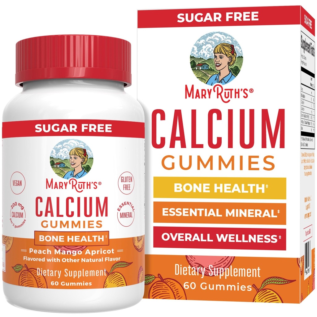 MaryRuth Organics Supplément Calcium (en anglais seulement) Sans sucre (en anglais seulement) Gommies de calcium pour les femmes et les hommes 14 ans et plus (en anglais seulement) Bons et dents forts (en anglais seulement) Minéraux essentiels (en anglais seulement) Sans gluten (en anglais seulement) 60 Nombre
