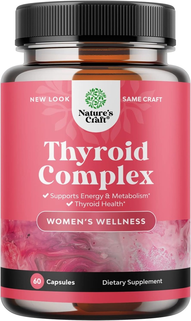 Geavanceerde Thyroid Ondersteuning voor vrouwen met Ashwagandha - Adaptogene Thyroid Supplement met L Tyrosine Rhodiola en Astragalus Root - Non-GMO Balancing Herbal Thyroid Energy Womens Health Supplement
