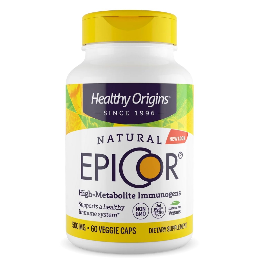 Gezonde oorsprong EpiCor 500 mg (immune ondersteuning, non-GMO, glutenvrij), 60 Veggie Capsules