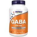 NOW Foods Supplements, GABA (Gamma-Aminoboterzuur) 750mg, Neurotransmitter Ondersteuning*, 200 Veg Capsules