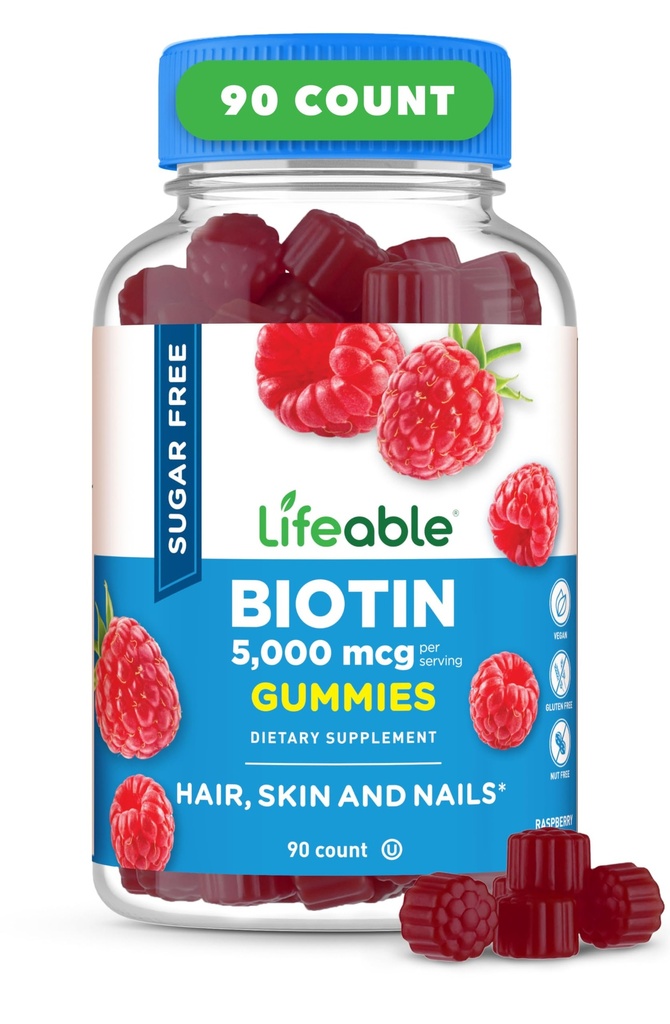 Lifeable Sugar Free Biotin Gummies 