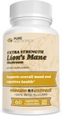 Pure Nootropics - Biologische Leeuwen Mane 8:1 Paddestoel 500 mg 