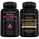 Vital Vitamins Vegan Collagen Booster 60 ct + Astaxanthin 60 ct