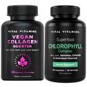 Vital Vitamins Vegan Collagen Booster + Chlorophyll Complex Capsules