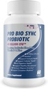 Pro Bio Sync Probiotic 40 Miljard CFU - Premium Probiotic Supplement met Immune Support - Help verbeteren Gut Microbiome - Meerdere voordelen voor de gezondheid - Ondersteuning spijsvertering, Cellulaire gezondheid, Circadian Rhythm