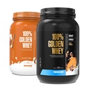 Maxler 100% Golden Whey Cinnamon Bun and Chocolate Peanut Butter Bundle