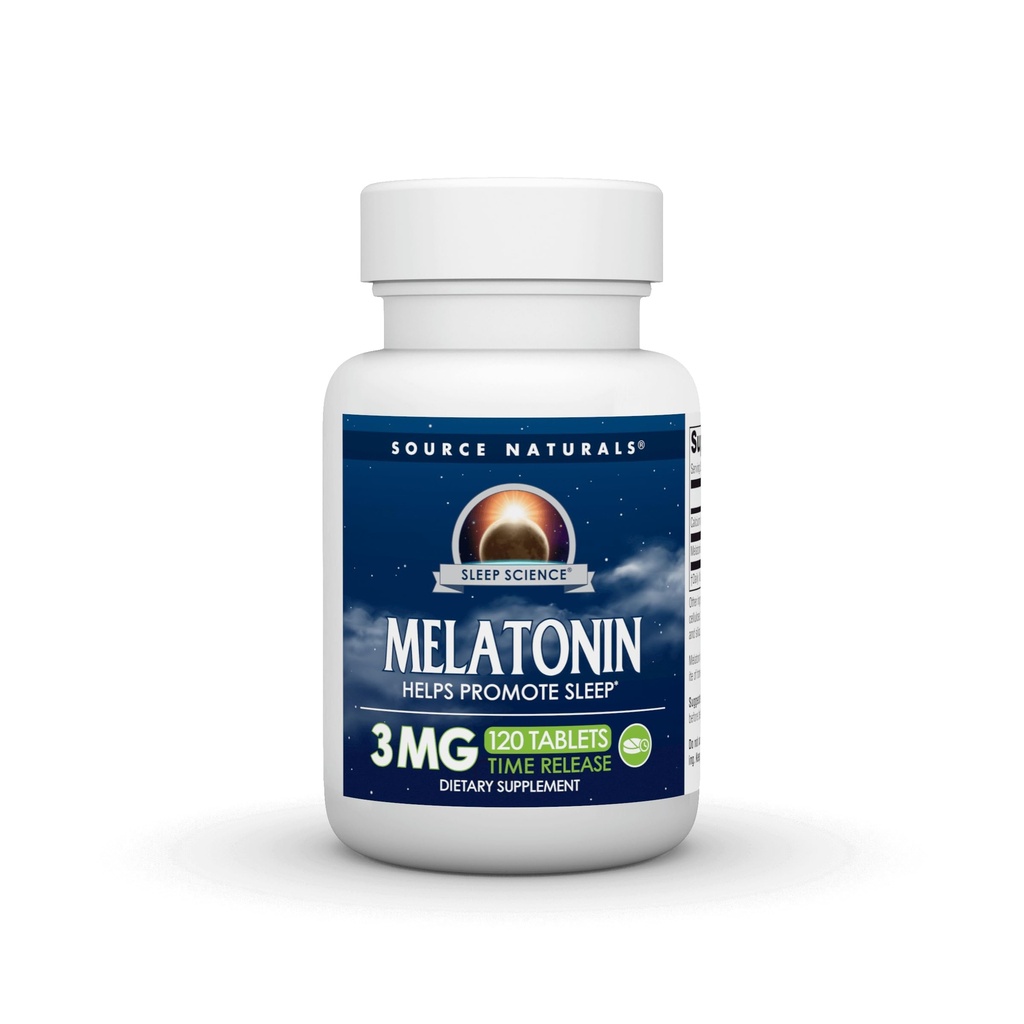 Source Naturelle Temps libéré Melatonine* - 3 mg, 120 comprimés