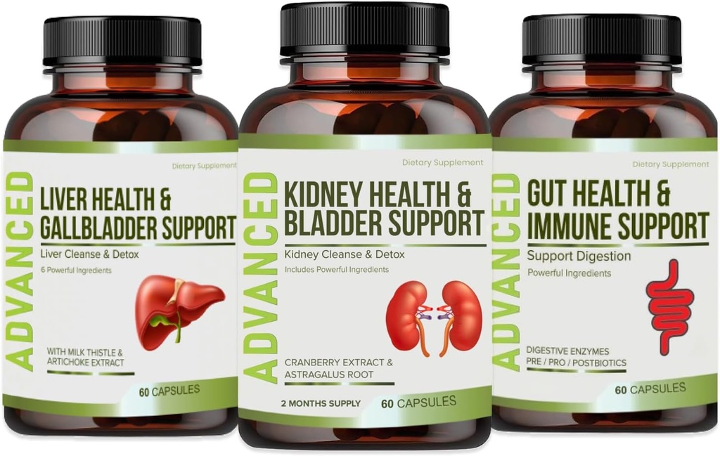 Nier Reiniging Detox & Reparatie en Blaas Ondersteuning- Nieren Ondersteuning Supplement voor Nieren Herstel met Chanca Piedra, Cranberry, Juniper Bessen voor Nieren Detox en Bladder Gezondheid.60 Day Supply