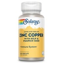 SOLARAY Zinc Cuivré Amino chélate - Supplément de soutien immunitaire avec/Zinc Chélaté 50mg - Bone, Skin, Heart Health et Thyroïde Support - avec Iodine de Kelp, garantie de 60 jours, 100 Serv, 100 VegCaps