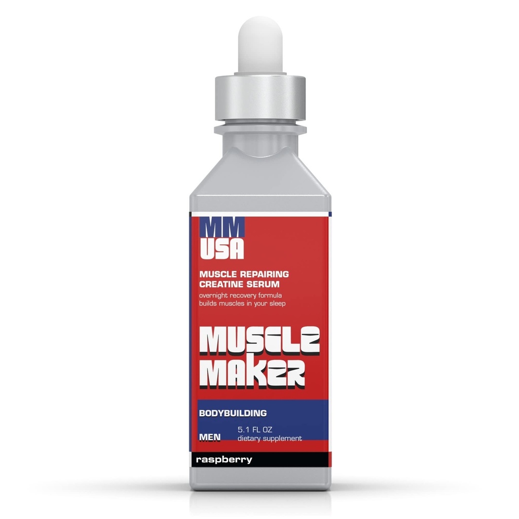 MMUSA Muscle Maker Post Workout Serum: Verbeterde gezondheid van mannen met Antioxidant Boost. Immunity Powerhouse, Vitamine C & Zink. Creatine for Fitness, Energy & Focus. Framboos 5.1 Fl Oz