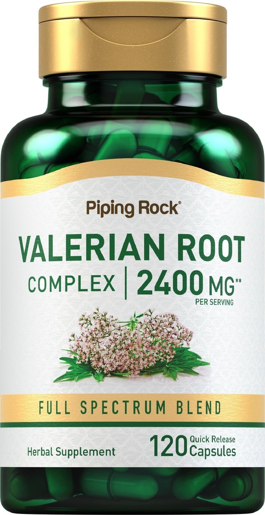 Piping Rock Valeriaan wortel Capsules 2400 mg 