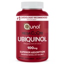 Qunol Mega Ubiquinol 100mg CoQ10, Absorption supérieure, eau brevetée et supplément naturel soluble dans le gras Forme de Coenzyme Q10, Antioxydant pour la santé cardiaque, 100 Counter Softgels.
