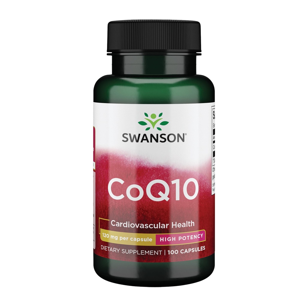 Swanson CoQ10 - helpt bij het bevorderen van de gezondheid van het hart, energie-ondersteuning, en hulpmiddelen voor de algehele gezondheid van het hart- en vaatstelsel - helpt behouden co-enzym Q10 supplement - (100 capsules, 120 mg elk)