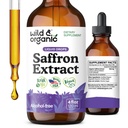 Wild & Organic Saffron Supplements 88.5 mg - Mood, Focus & Eye Support - Saffron Extract Liquid Drops - Add to Tea - 5-Month Supply - Crocus Sativus Herb - Vegan, Sugar & Alcohol-Free Tincture - 4 oz