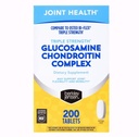 Berkley Jensen Triple Strength Glucosamine Chondritin MSM Boswellia Complex 2703 mg, Supplément de soutien conjoint pour les femmes et les hommes, NSF certifié, 200 comprimés (paquet de 1)