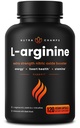 Supplément L-Arginine de NutraChamps 1000mg + L-Citrulline 250mg & Racine de betterave – Booster d'oxyde nitrique pour la santé cardiaque, l'énergie et l'endurance – Complexe Acid Amino Extra Strength – 120 Capsules Vegan