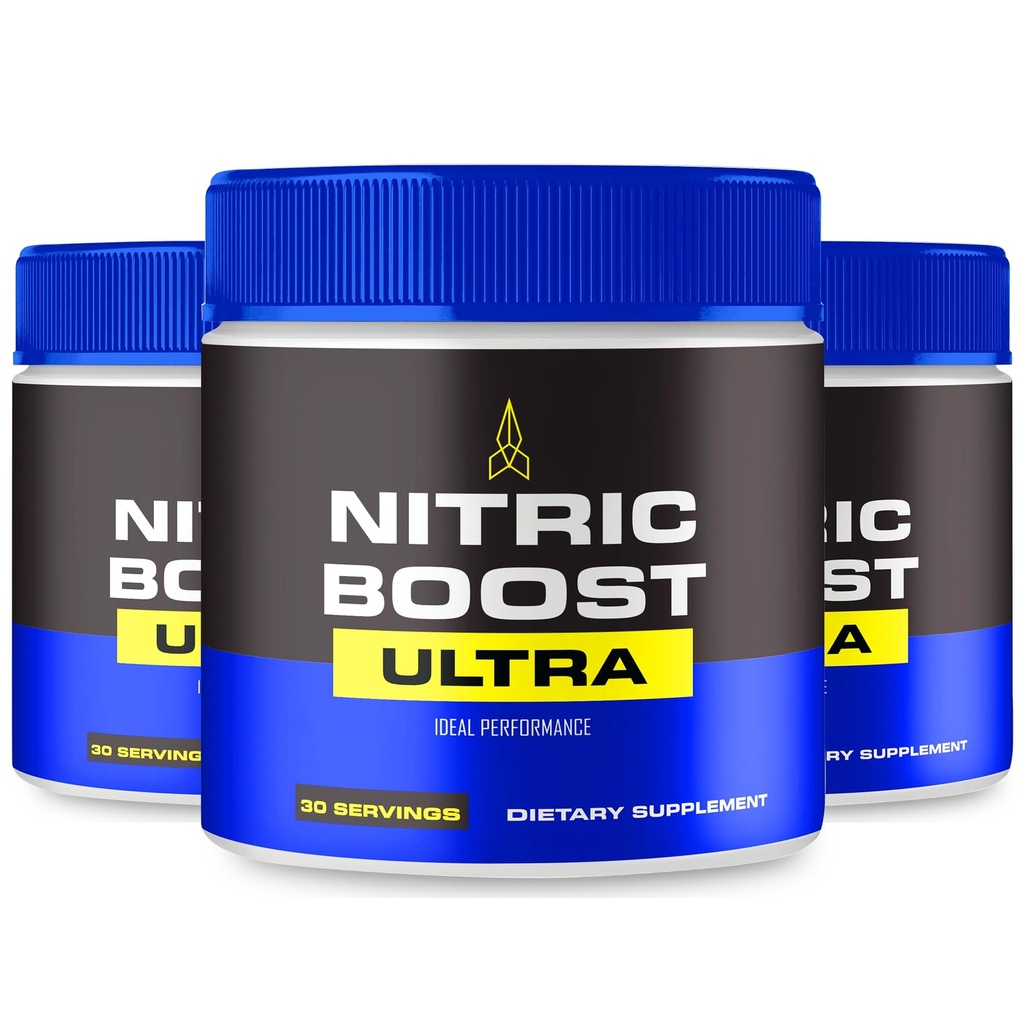 Nitric Boost Ultra Powder, NitricBoost Official Formula to Support Energy Levels and Blood Flow - Maximum Strength, Nitric Booster Ultra BCAA, NitricBoost Ultra Powder Support Reviews (3 Pack)