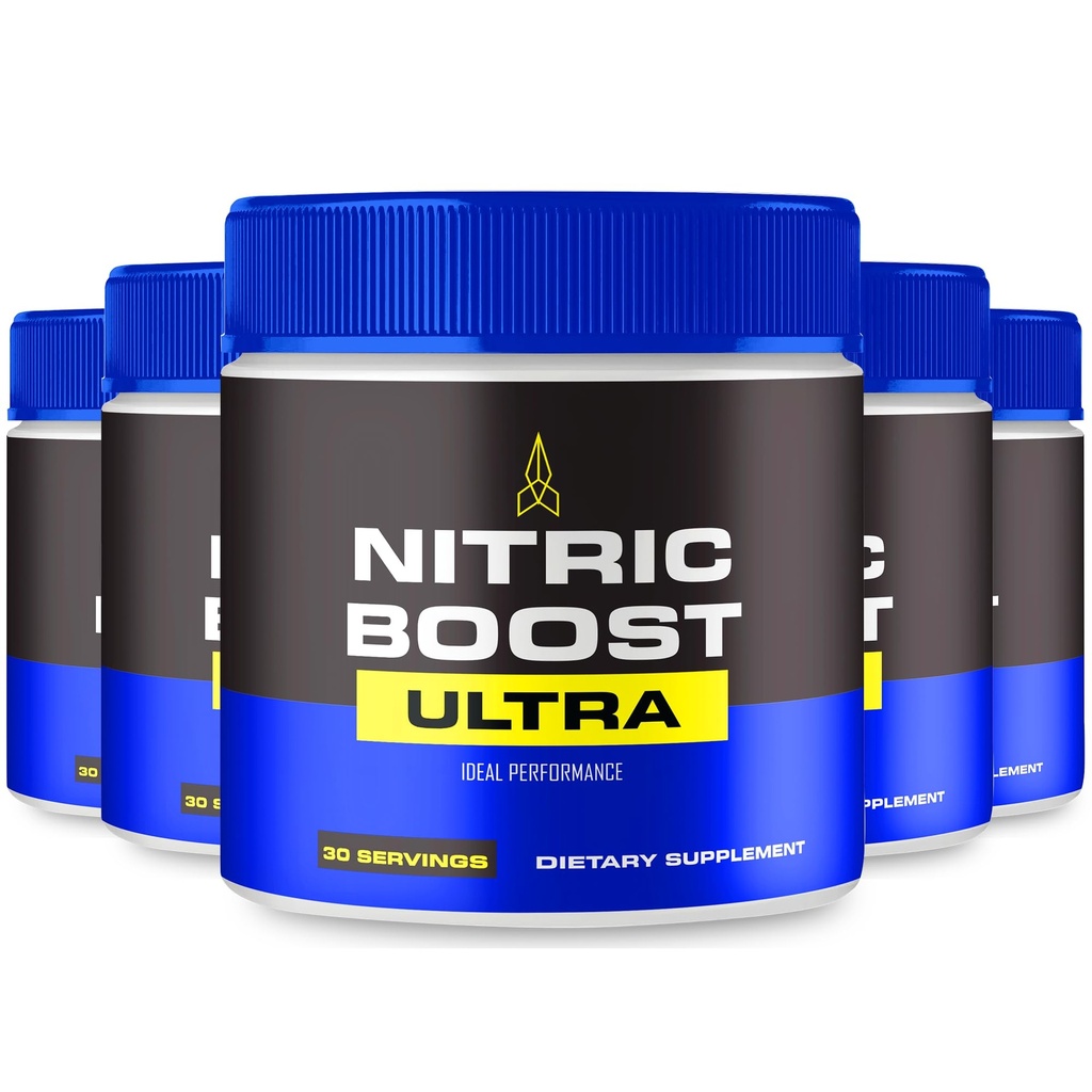 Nitric Boost Ultra Powder, NitricBoost Official Formula to Support Energy Levels and Blood Flow - Maximum Strength, Nitric Booster Ultra BCAA, NitricBoost Ultra Powder Support Reviews (5 Pack)