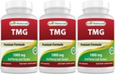 Meilleurs naturels TMG Triméthylglycine (sous forme d'anhydre bétaïne) 1000 mg Servir - 120 Capsules - Niveaux homocysténiques sains et soutien à la méthylation (120 Nombre (paquet de 3))