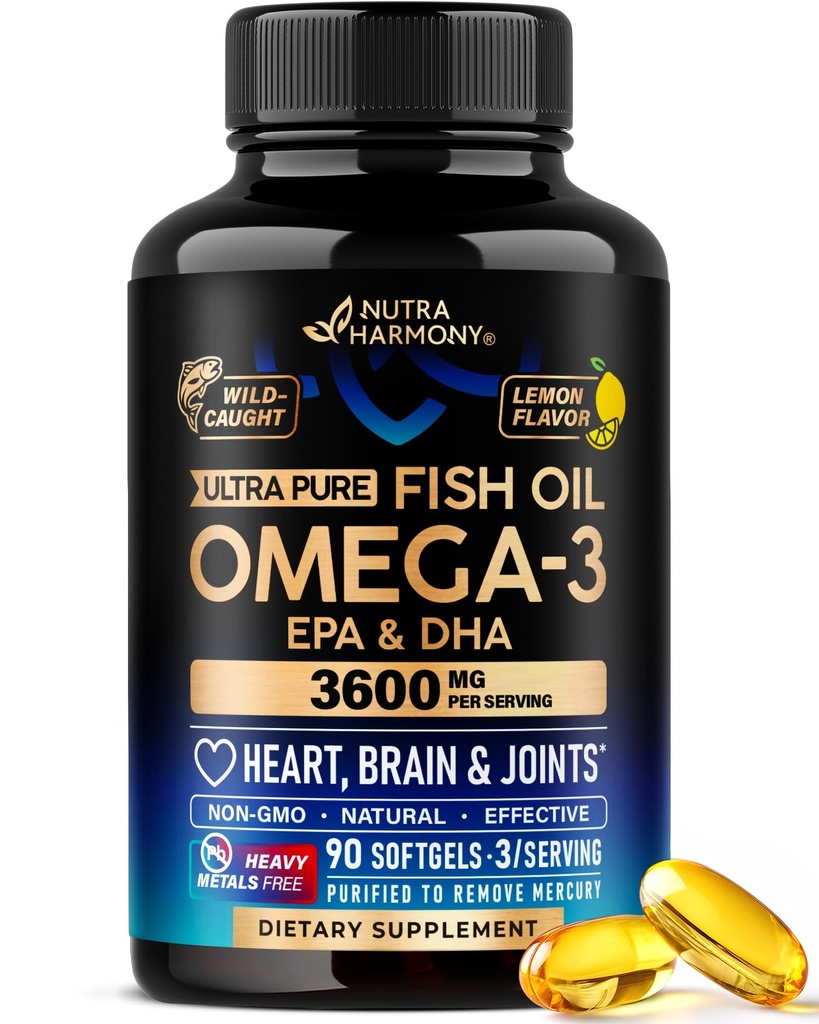 Omega 3 Fish Oil 3600 mg - Omega 3 Supplement 