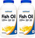 Nutricost Visolie Omega 3 Softgels met EPA & DHA (1000mg Visolie, 560mg Omega-3), 240 Softgels, Non-GMO, Glutenvrij. (Pack of 2)