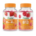 Lifeable Vitamin D3 + Vitamin K2 + Vitamin B12, Gummies Bundle - Great Tasting, Vitamin Supplement, Gluten Free, GMO Free, Chewable Gummy