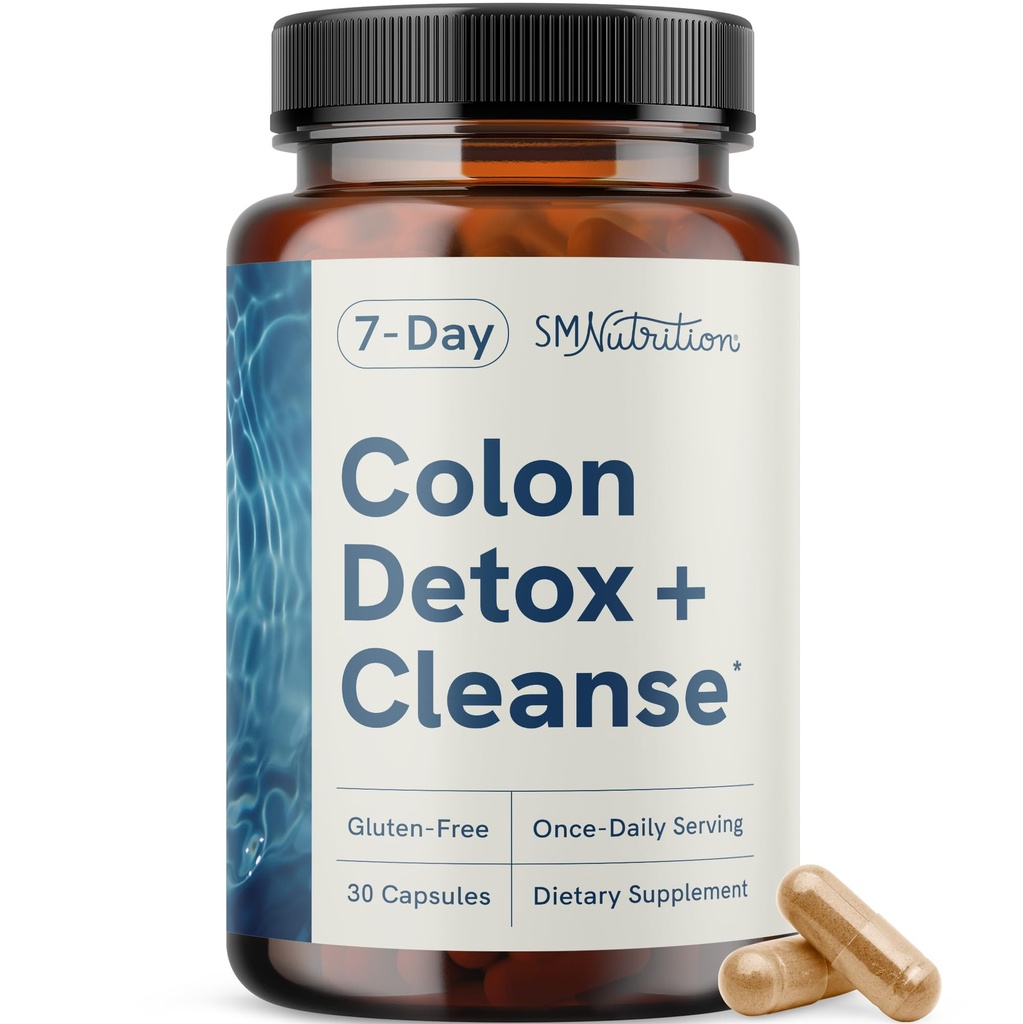 7 Jours Colon Cleanse & Detox.Supports Bloating Relief & Occasional Constipation.Simple 7 Jours Detox Cleanse pour les femmes et les hommes avec des probiotiques pour la santé et la régularité Gut.