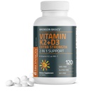 Bronson Vitamine K2 (MK7) met D3 Supplement Extra Sterkte 2 in 1 Ondersteuning, 10.000 IE Vitamine D3 & 120 mcg K2 MK-7, 120 tabletten