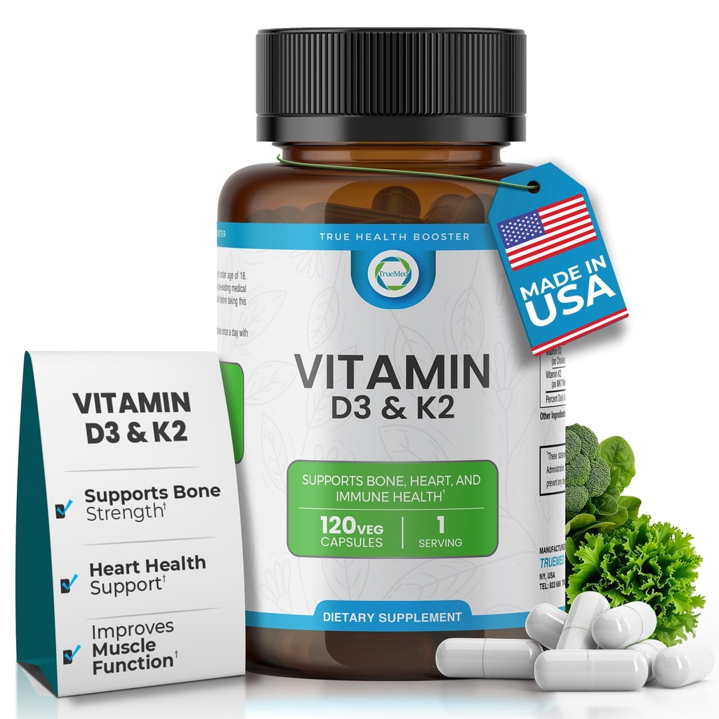 Vitamine D3 K2 5000 IE (MK-7 90 mcg) Supplement 