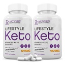 Laboratoires justifiés (2 Pack Lifestyle pilules kéto 1275MG nouvelle et améliorée formule contient vinaigre de cidre d'Apple extra vierge huile d'olive poudre Green Tea Leaf 120 capsules