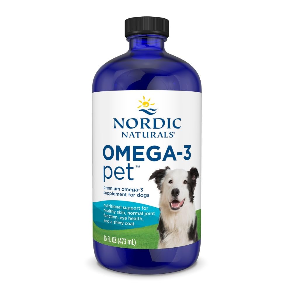 Nordic Naturals Omega-3 Huisdier, ongearomatiseerd - 16 oz - 1380 mg Omega-3 per theelepel - Visolie voor grote tot zeer grote honden met EPA & DHA - bevordert hart, huid, jas, & Immune Health