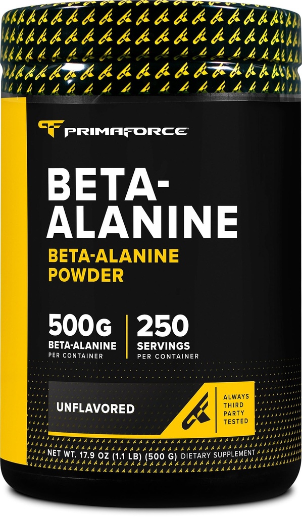 Primaforce Beta Alanine Powder 500 Gram (1.1lbs) Unflavored - Pre Workout and Post Workout Supplement
