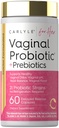 Carlyle Vaginal Probiotiques pour les femmes 60 Capsules avec des prébiotiques Soutient Odor sain, pH, équilibre des levures, et Flora.