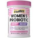 Vitalibre Probiotica voor vrouwen 30 Strains, 100 Miljard CFU Vaginale Probiotica met spijsverteringsenzymen, Prebiotica & Cranberry voor urinetrek gezondheid, pH-balans, 30 Veggie Capsules