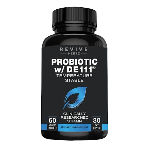 Geavanceerde probiotica met DE111 stam (Bacillus subtilis). Spore Forming Probiotic. Geen koeling nodig. 11.5 miljard Organismen. Probiotica voor vrouwen en mannen. 60 plantaardige capsules.