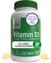 Gezondheid Thru Nutrition Vitamine D3 1.000iu 100 Mini Softgels voor maximaal voordeel 25mcg Cholecalciferol 3rd Party Tested  Kwaliteit in Organische EVOO Immuungezondheidsondersteuning