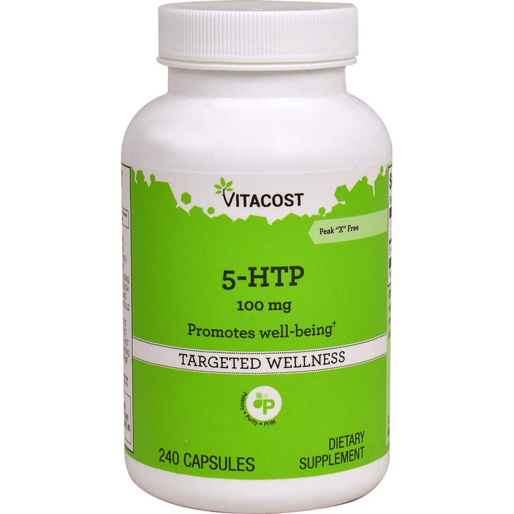 Vitacost 5-HTP - 100 mg - 240 capsules
